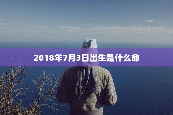 2018年7月3日出生是什么命