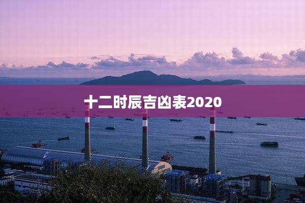 十二时辰吉凶表2020
