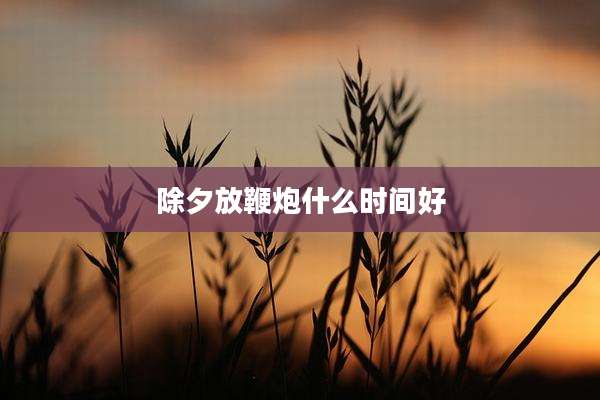 除夕放鞭炮什么时间好