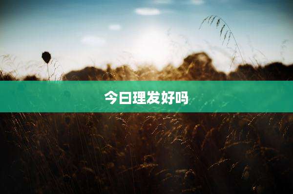 今曰理发好吗