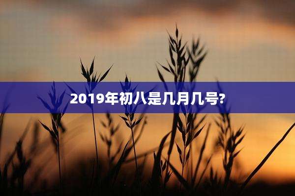 2019年初八是几月几号?
