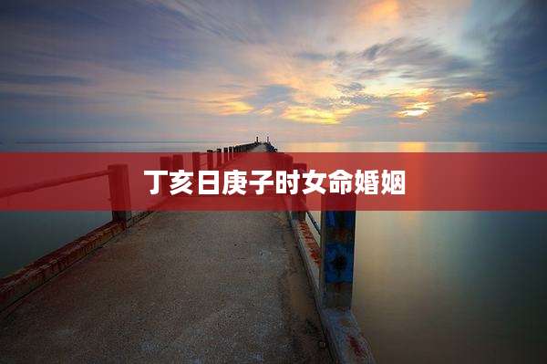 丁亥日庚子时女命婚姻