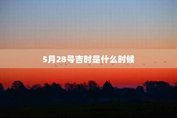 5月28号吉时是什么时候