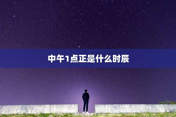 中午1点正是什么时辰
