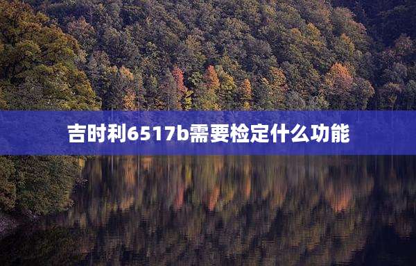 吉时利6517b需要检定什么功能