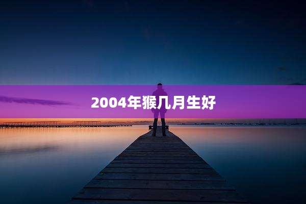 2004年猴几月生好
