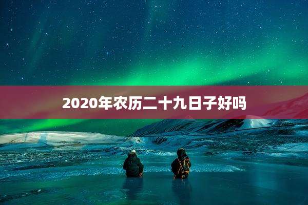 2020年农历二十九日子好吗
