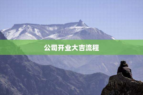 公司开业大吉流程