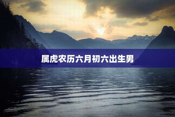 属虎农历六月初六出生男