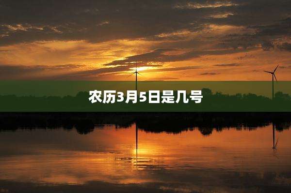 农历3月5日是几号