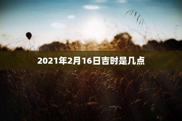 2021年2月16日吉时是几点