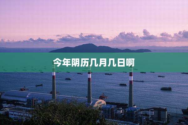 今年阴历几月几日啊