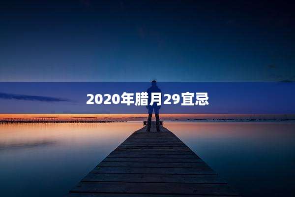 2020年腊月29宜忌