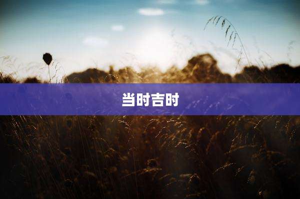 当时吉时