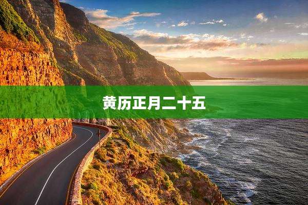 黄历正月二十五