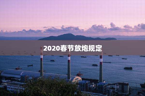 2020春节放炮规定