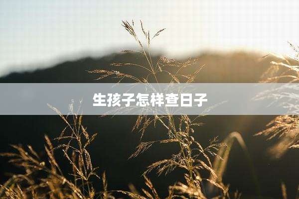 生孩子怎样查日子