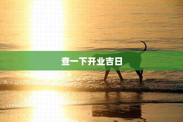 查一下开业吉日