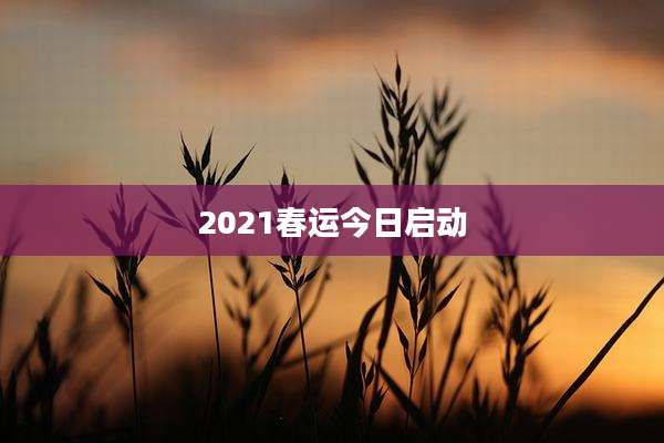 2021春运今日启动