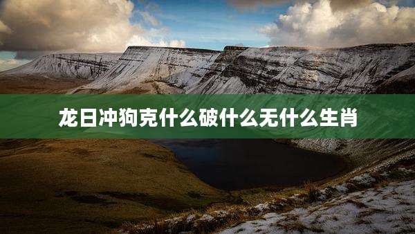 龙日冲狗克什么破什么无什么生肖