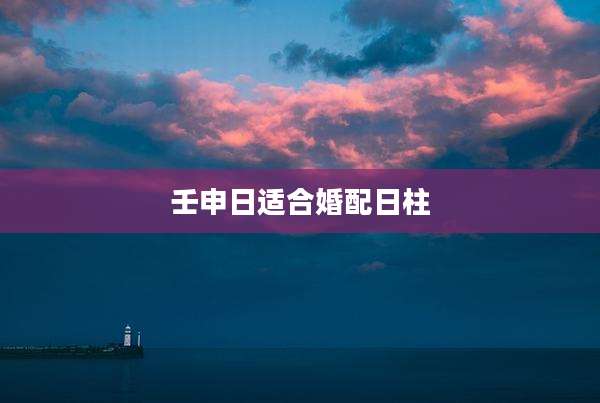 壬申日适合婚配日柱