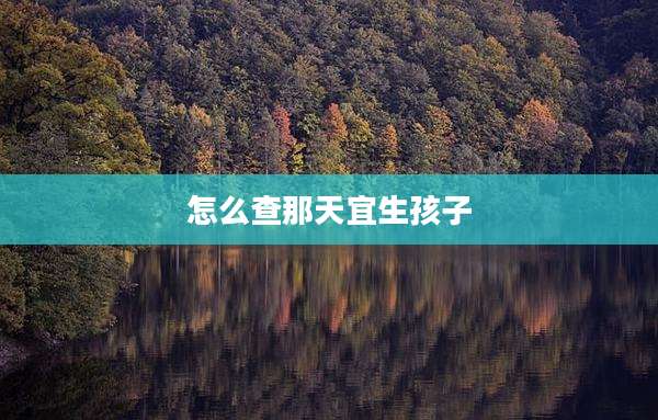 怎么查那天宜生孩子