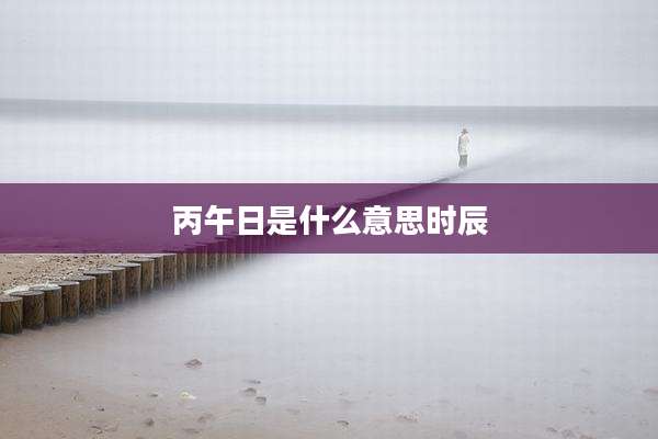 丙午日是什么意思时辰