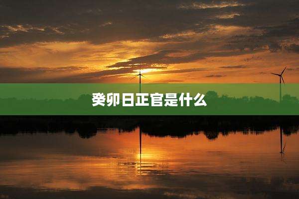 癸卯日正官是什么