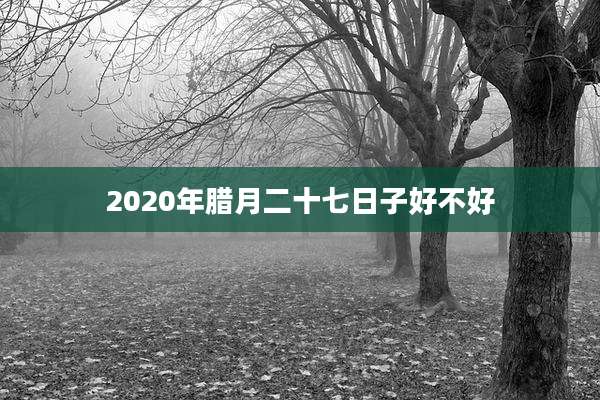 2020年腊月二十七日子好不好