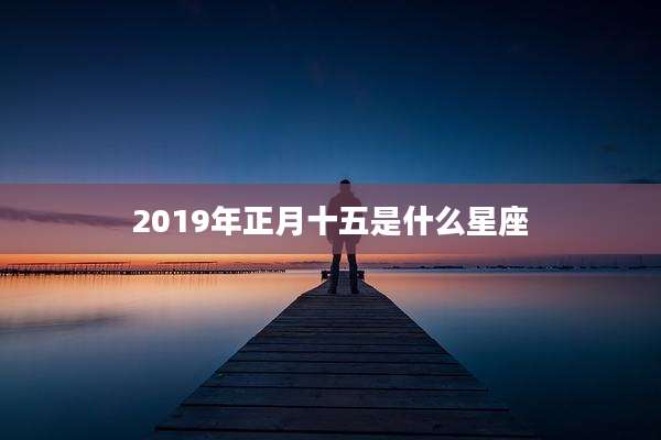 2019年正月十五是什么星座