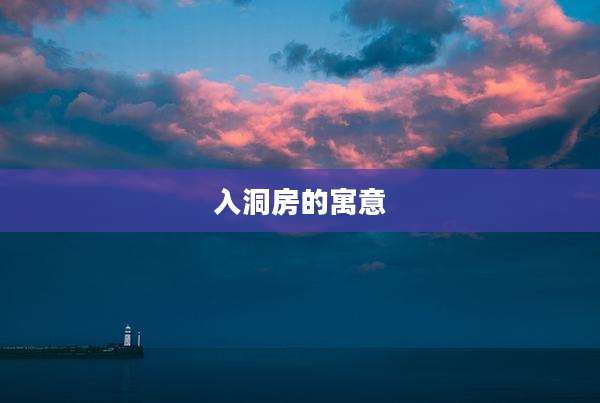 入洞房的寓意
