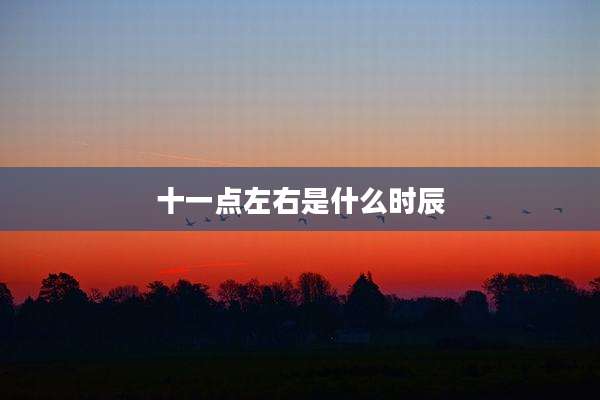 十一点左右是什么时辰