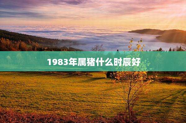 1983年属猪什么时辰好