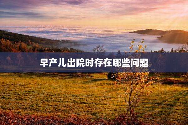 早产儿出院时存在哪些问题