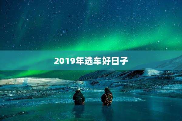 2019年选车好日子