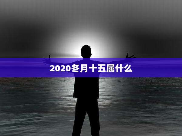 2020冬月十五属什么
