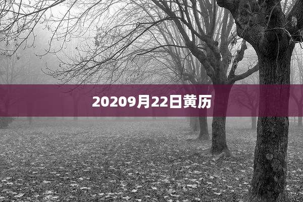 20209月22日黄历