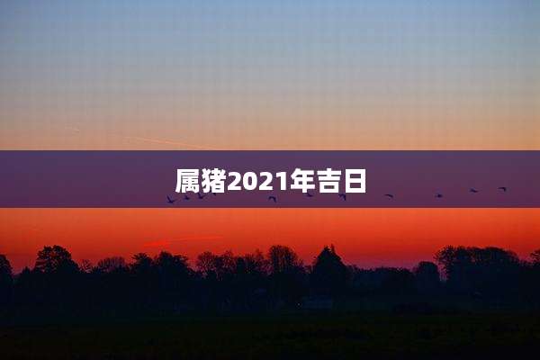 属猪2021年吉日