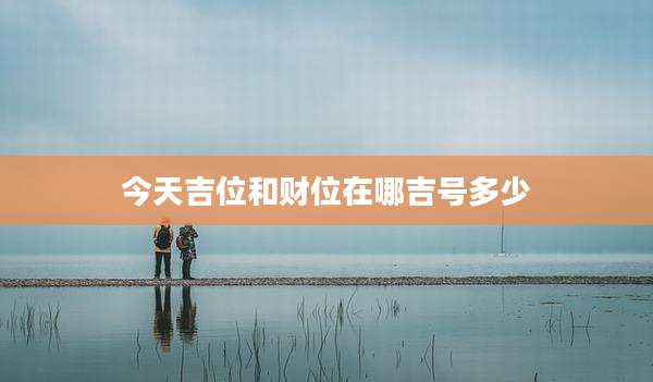 今天吉位和财位在哪吉号多少