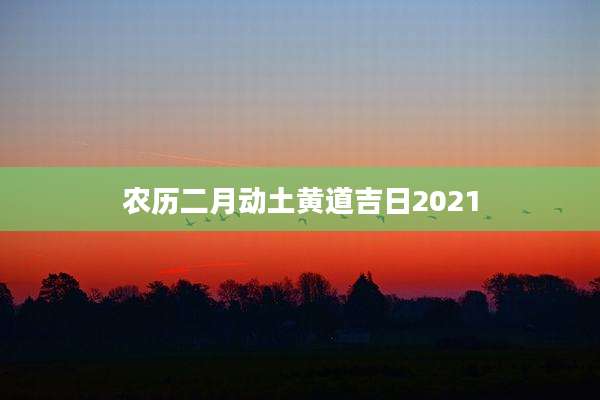 农历二月动土黄道吉日2021