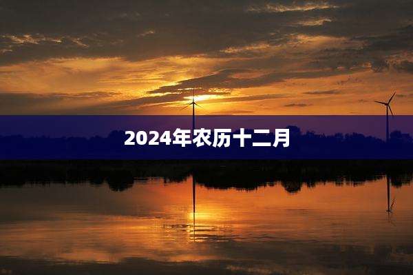 2024年农历十二月