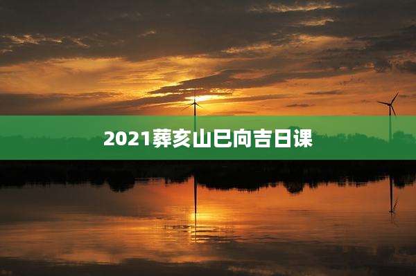 2021葬亥山巳向吉日课