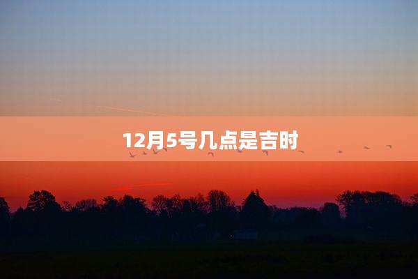 12月5号几点是吉时