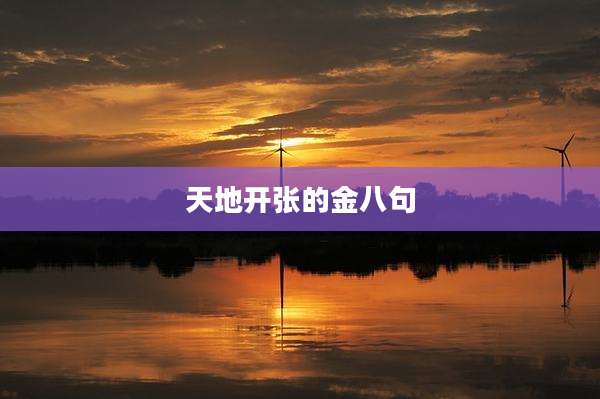 天地开张的金八句