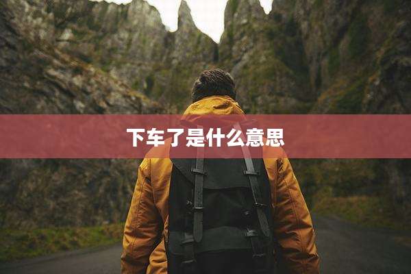 下车了是什么意思