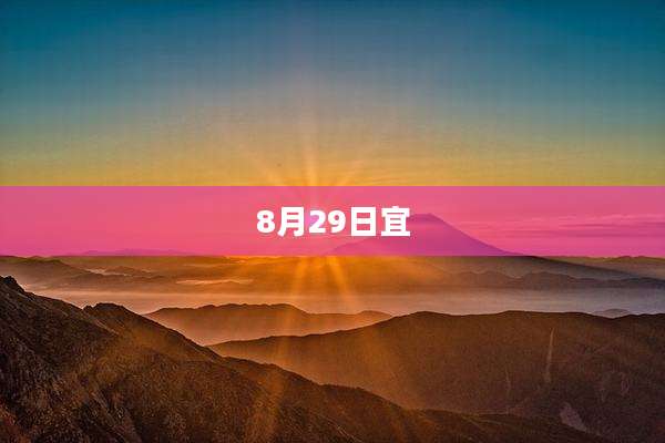 8月29日宜