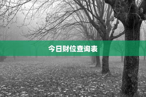今日财位查询表