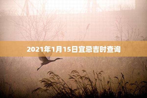2021年1月15日宜忌吉时查询