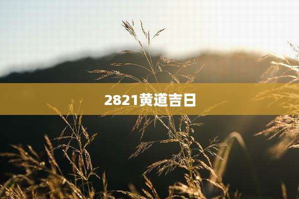 2821黄道吉日