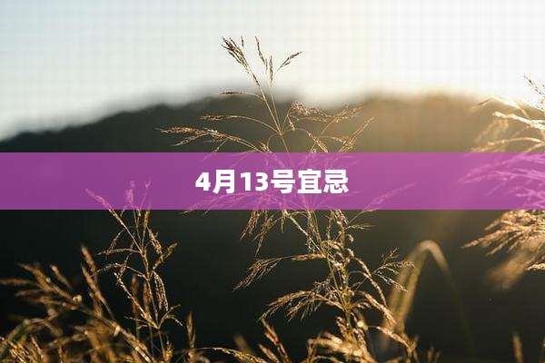 4月13号宜忌